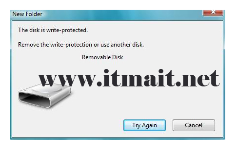 رفع خطای The disc is write protected فلش دیسک یا رم