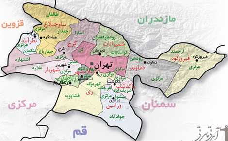 خبر جدید از تقسیم استان تهران – کدام شهرها مرکز می‌شوند؟