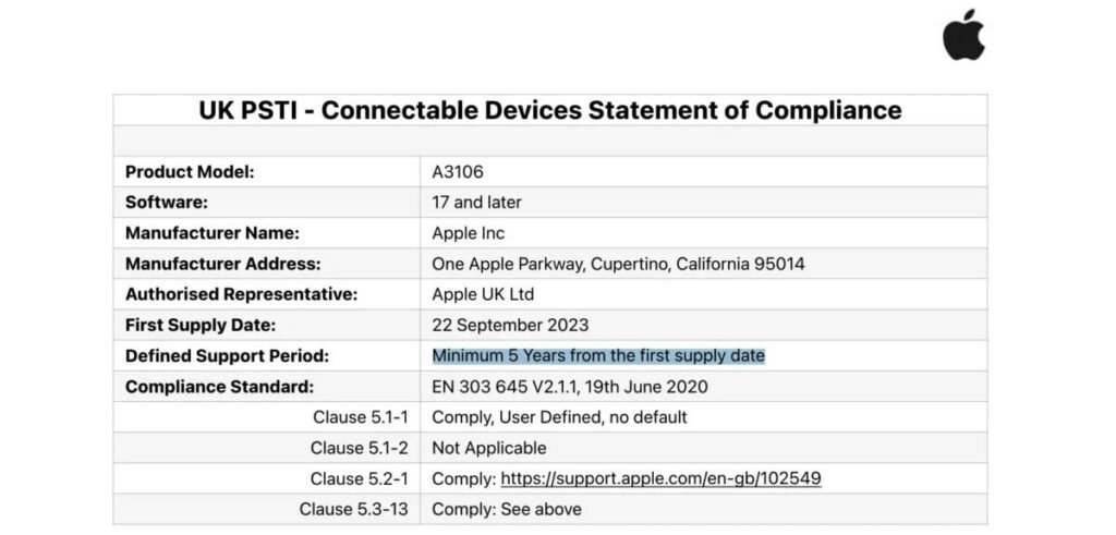 انتشار آپدیت نرم افزاری اپل حداقل تا پنج سال برای آیفون سری 15 ایتی مایتی