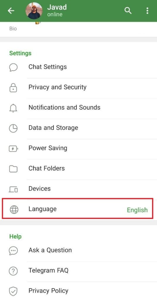 چگونه زبان تلگرام را فارسی کنیم؟ ایتی مایتی
